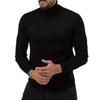 Men's Fleece Lined Turtleneck Long Sleeve Pullover T-Shirt.