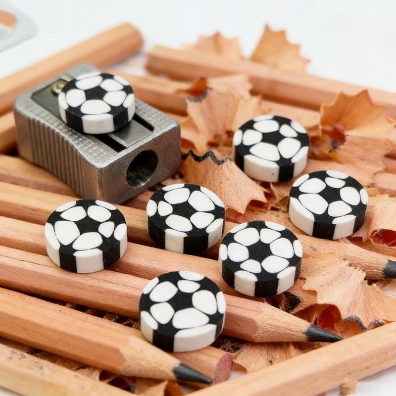 36Pcs Cartoon Football Pattern Eraser School Kindergarten Birthday Party Gift Stationery Football Rubber