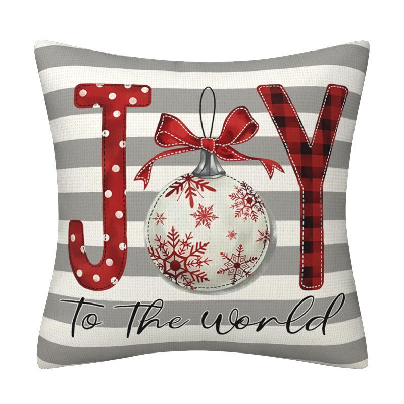 

Christmas Pillow Snowman Vase Christmas Tree Ornament Pillow Cover Winter Festival Christmas Ornament Sofa Cushion Cover 45 * 45Cm (excluding pillow core)