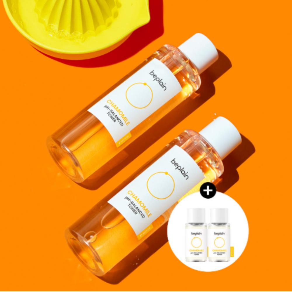 BEPLAIN Ромашковый мягкий кислотный тонер 200 мл x 2 | Успокаивающий тонер с низким pH