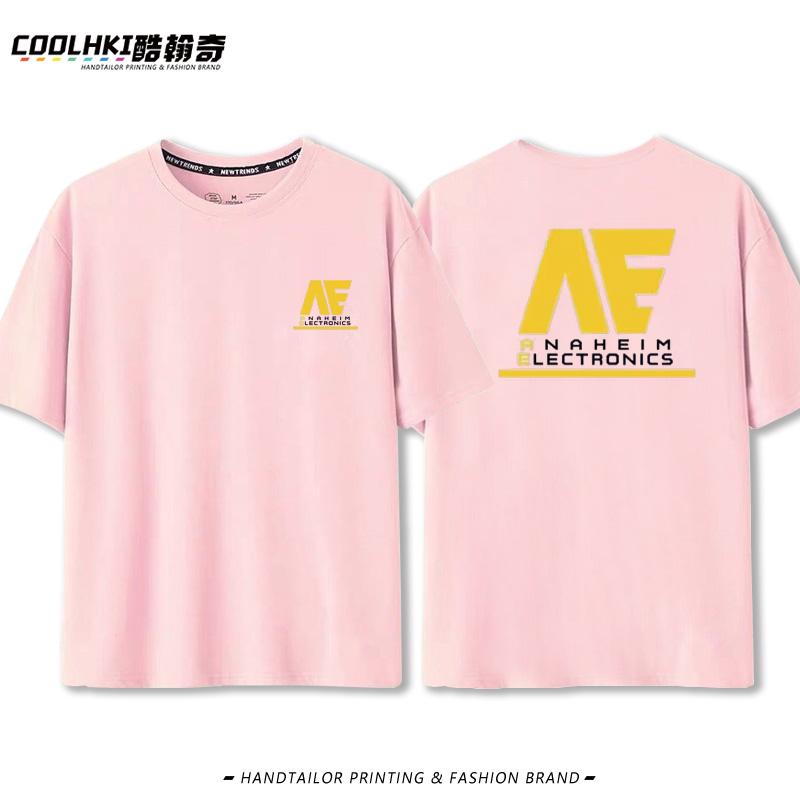 Anime Mobile Suit Gundam EFF Earth Federation Army Anaheim Company Peripheral Cotton Short Sleeve T-Shirt Men's