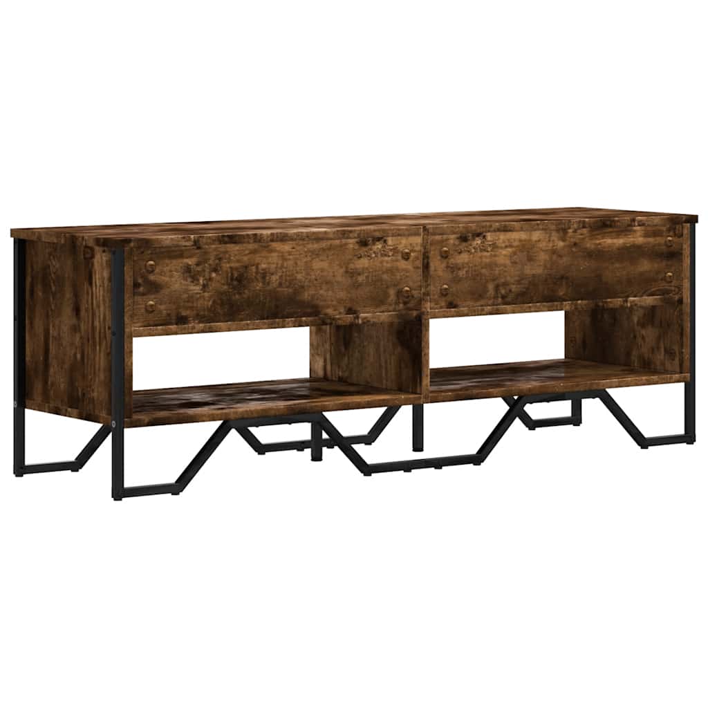 TV Cabinet Smoked Oak 122 x 34 x 41 cm Wood Based Panel
