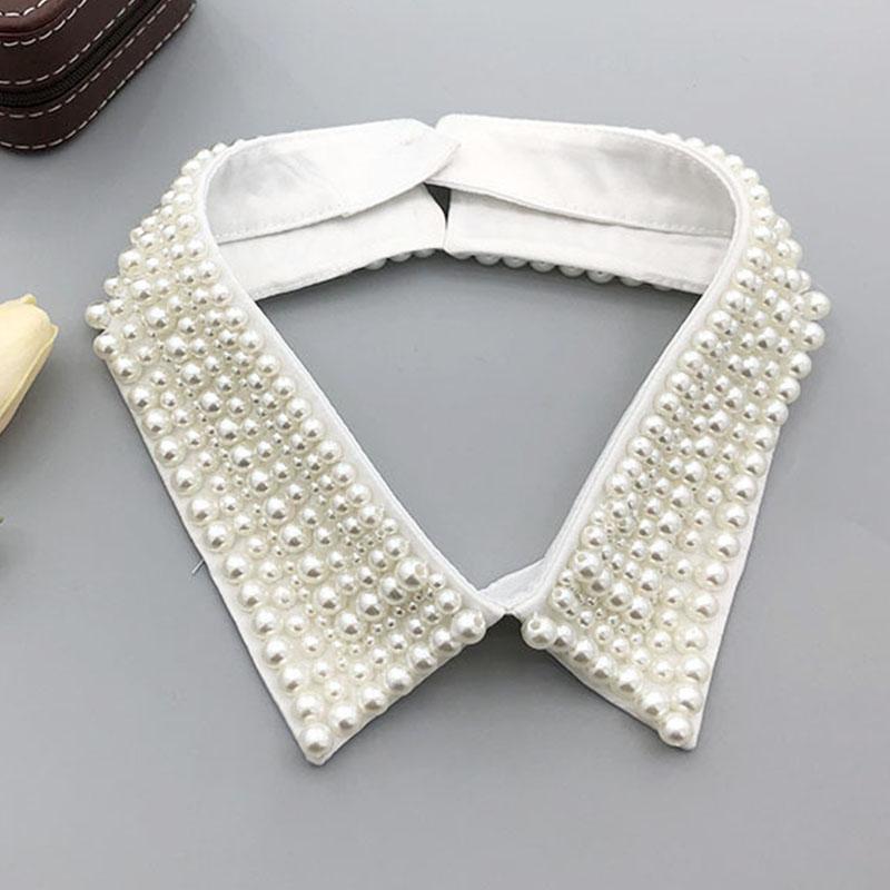 Pearl Women Shirt False Collars Crystal Removable Collar For Women Necklace Fake Collar Detachable Diamond Lacklace Nep Kraagie