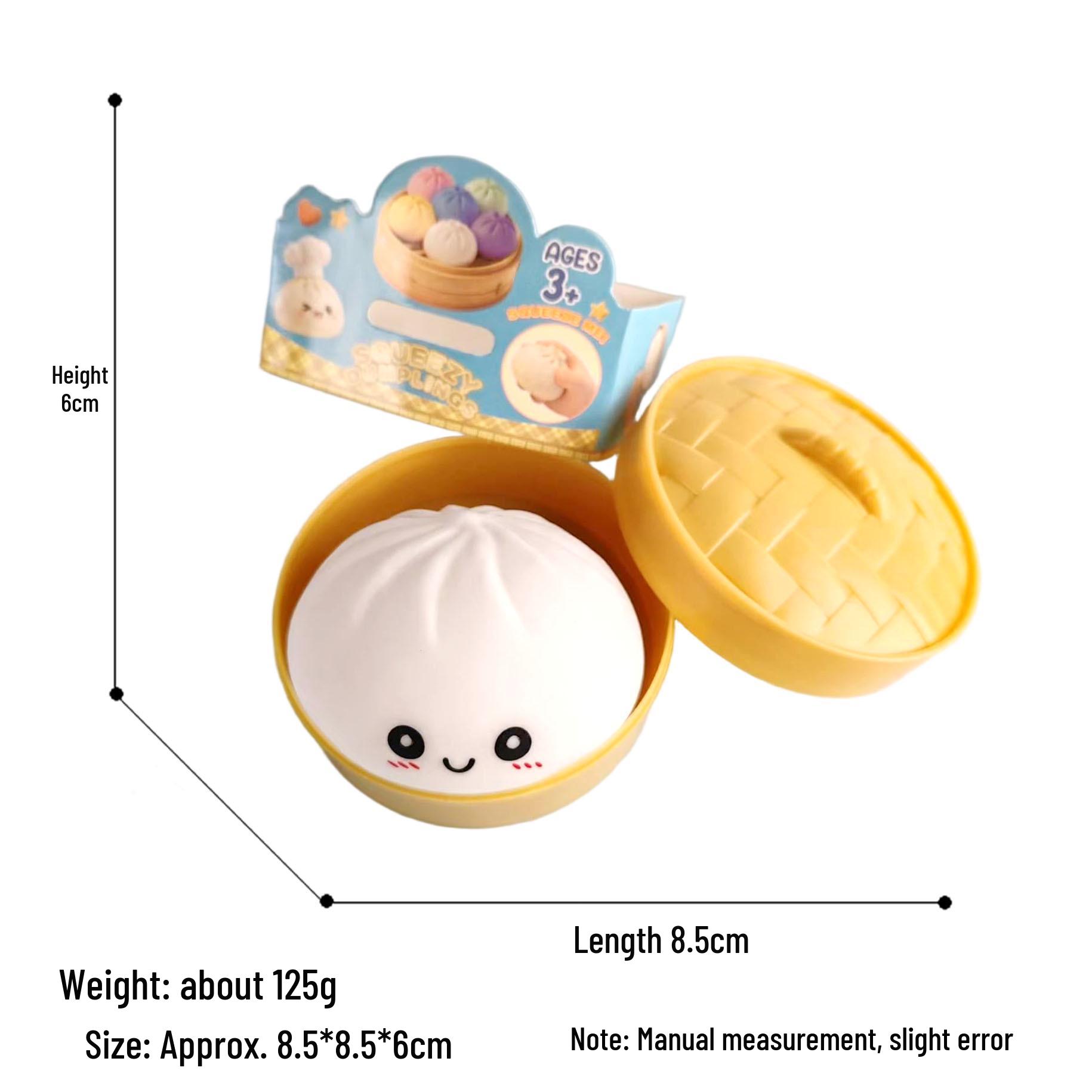 

Large 8.5 cm TPR Steamer Baozi Squeeze Toy: Decompression Prank Toy
