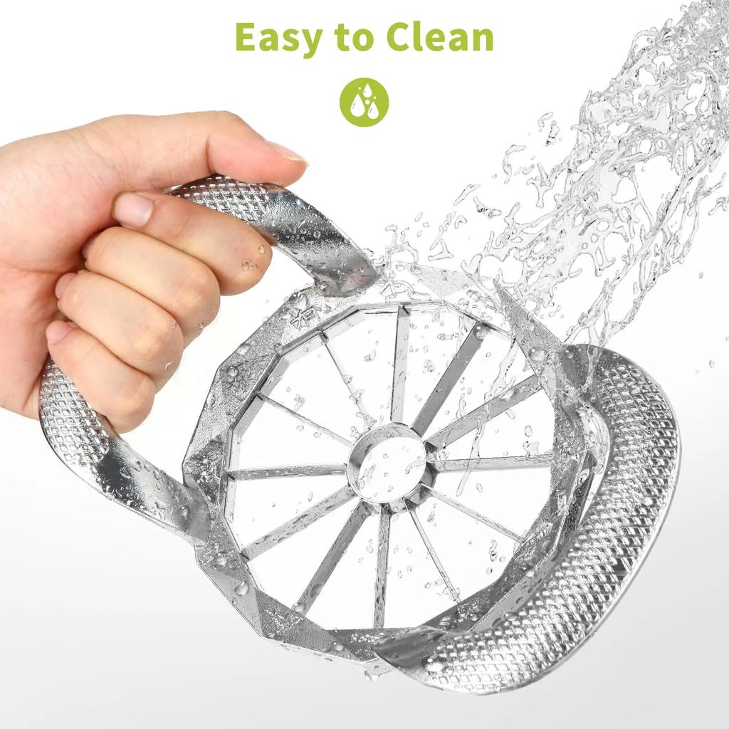 Uppgraderad 12 Blad Äppelskivare och Kärnhusare, Rostfritt Stål Ultraskarp Fruktskivare Skärverktyg Kökstillbehör