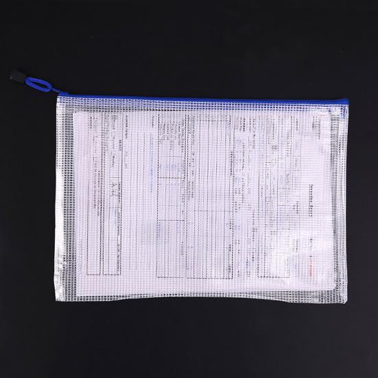24 Parça Fermuarlı File Çanta Fermuarlı Su Geçirmez Geniş Kapasiteli Şeffaf A4 Düzenleyici Çanta Belge Kabı