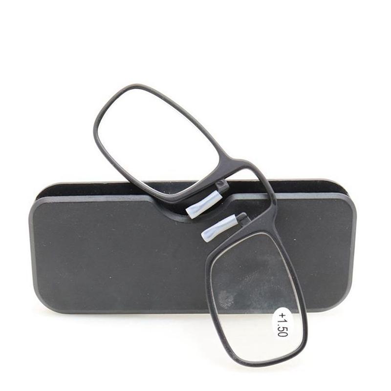 

Пресбіопія Окуляри Носова кліпса Ультратонкі Окуляри для читання для літніх людей Портативні та Легкі +2.00 чорний