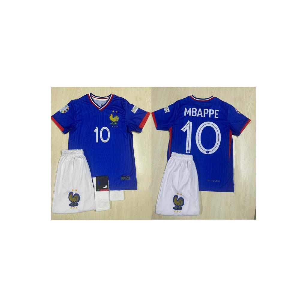 France Mbappe Blue New Season World Cup Children's Jersey Set With Socks And Bracelet Gift >afa104