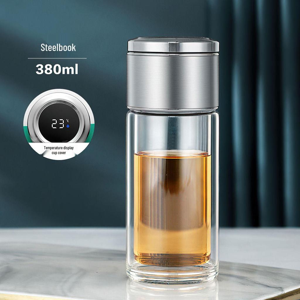 Mini Teacup with Double Layer Insulation and Tea-Water Separation – Portable Travel Glass