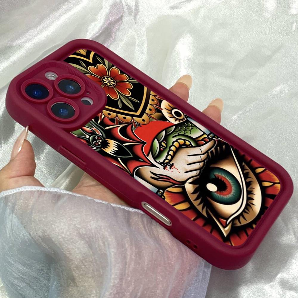 JT269 Graffiti Eyes for iPhone 17 16 15 14 13 Pro Max Samsung S26 S25 Ultra A17 A16 A07 A56 A36 A06 Xiaomi 15T Redmi 15c Note 14 13 12 11 Soft Case