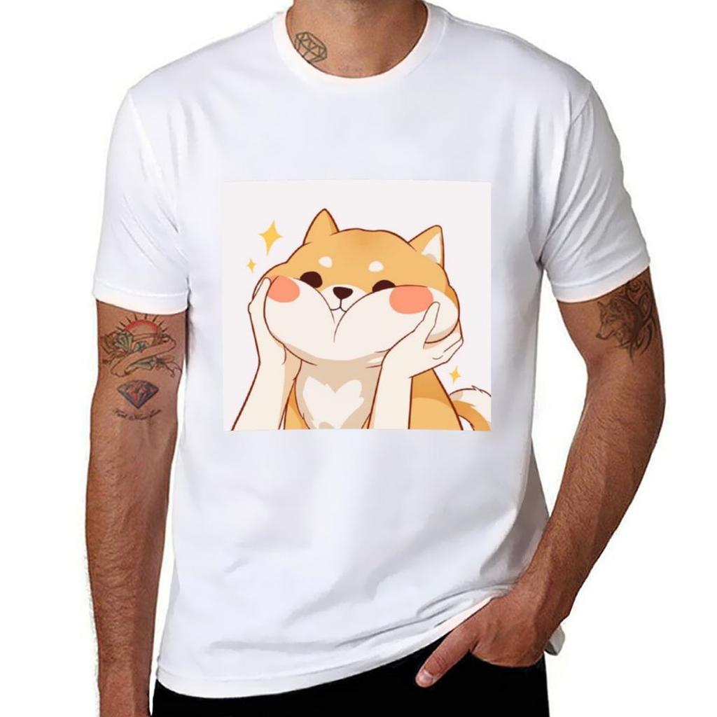 Kawaii Shiba Inu Tshirt Casual Trendy Streetwear Tee Shirt