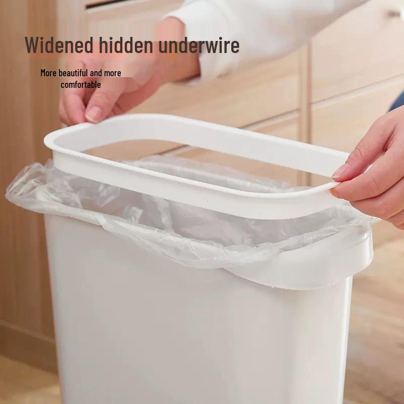 Nordic Style Corner Storage Trash Can - Lidless, Multifunctional, Press Ring Type