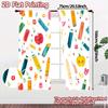 2D Flat Printing  JIT 2pcs   Curtains (Without Rod) Colorful Doodles Modern Curtains Roller Blinds Versatile Durable Polyester