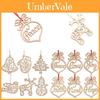 6pcs Christmas Decoration Wooden Pendants Elegant Xmas Tree Hanging Ornament Set