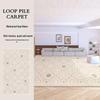 High-Grade Cream Loop Velvet Carpet: Non-Slip Living Room, Bedroom, Sofa, Coffee Table Mat