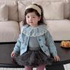 Children's autumn long-sleeved sweater jacket new children's clothing baby autumn clothing girls base set