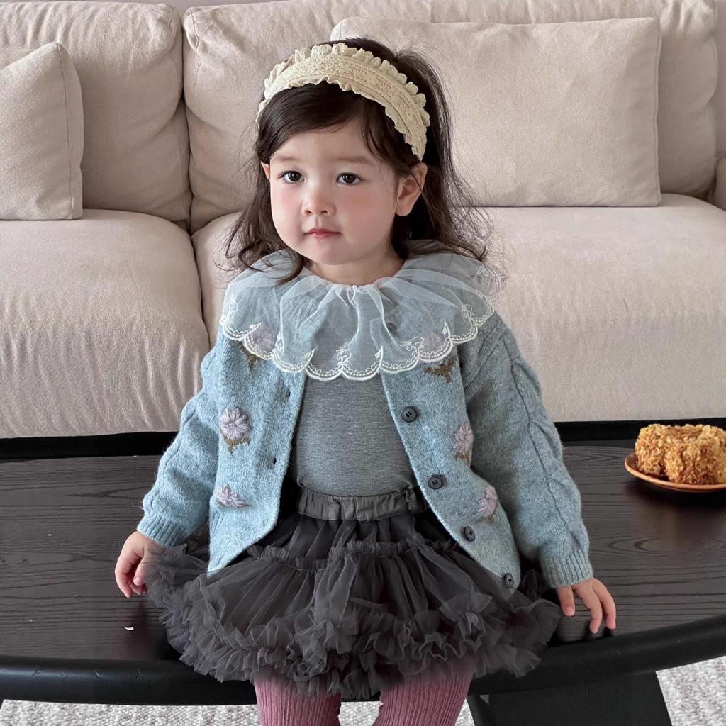 Children's autumn long-sleeved sweater jacket new children's clothing baby autumn clothing girls base set