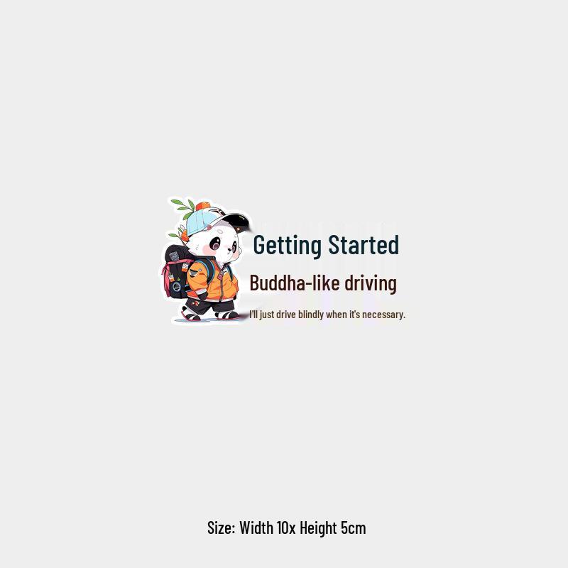 Zen Female Driver Funny Rear Windshield Sticker - Creative Waterproof and Sun-Proof Design