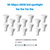 10-50pcs Energy Spot GU10 Base LED Light Bulb Dimmable 4000K 6000K Daylight 50W Halogen Replacement for Landscape Track Lighting