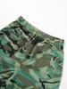 European-American Retro Women's High Waist Camouflage Cargo Pants with Wide Legs and Turn-Up Pockets - Style 8115