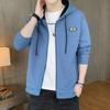 New coat men ins spring and autumn easy to take sports leisure brand hooded loose zipper cardigan hoodie