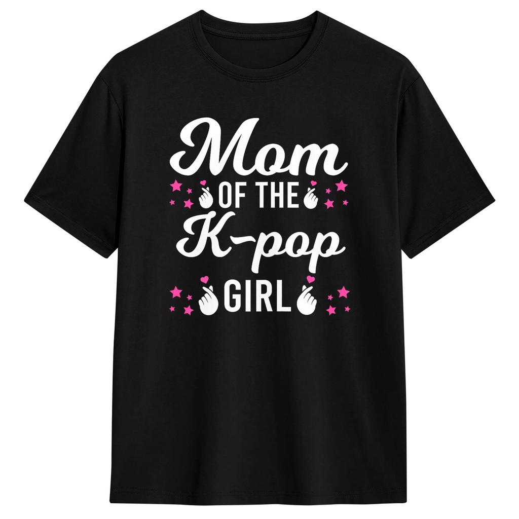 Mom of The K Pop Birthday Korean Music T Shirt Harajuku T-Shirts Pure Cotton Crew Neck Plus Si