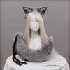 Handmade Fox Ear Headband Tail Set Cosplay Costume Accessory - Soft Plush Animal Ears Kit