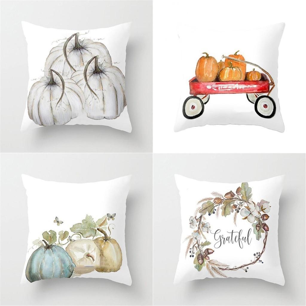 Elegant Watercolor Pumpkin Cushion Cover Pillow Case Adds Festive Charm To Any Room
