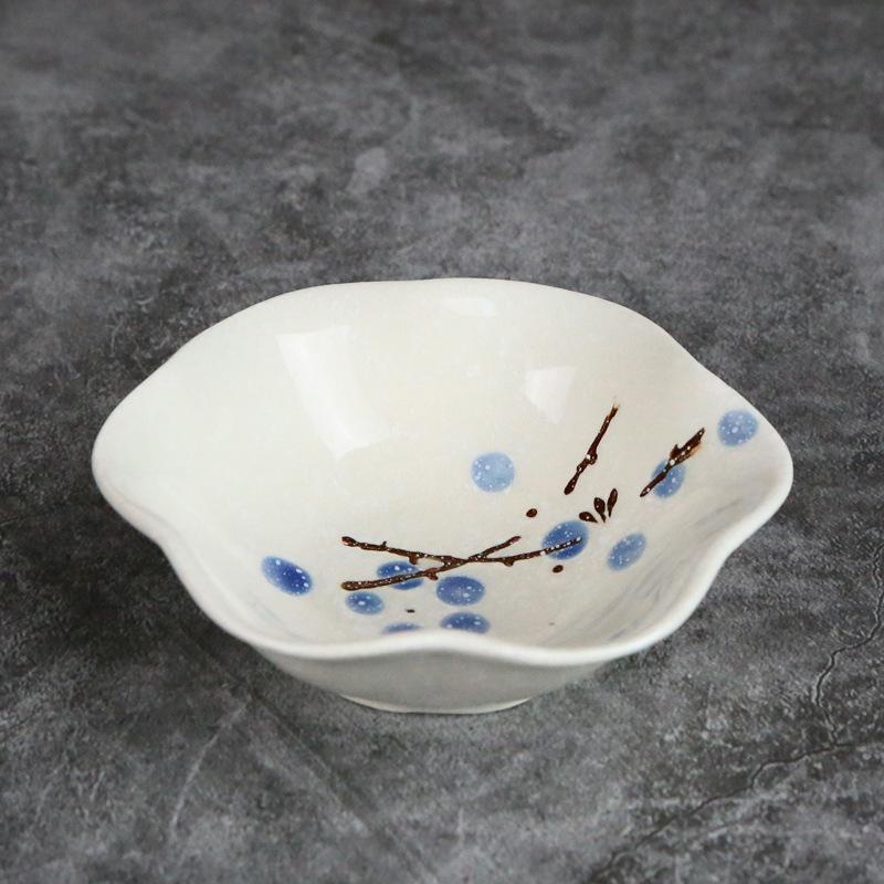 Ceramic Taste Dish Small Plate Mini Soy Sauce Tray Saucer Seasoning Bowl Jam Nut Porcelain Tableware Household Kitchen Supplies