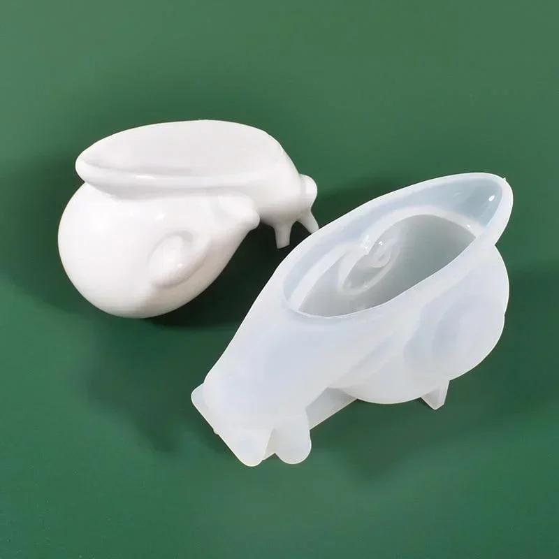 Crystal Epoxy Resin Mold Cute Snail Animal Silicone Casting Mold Snail Making Home Decor Plaster Mold