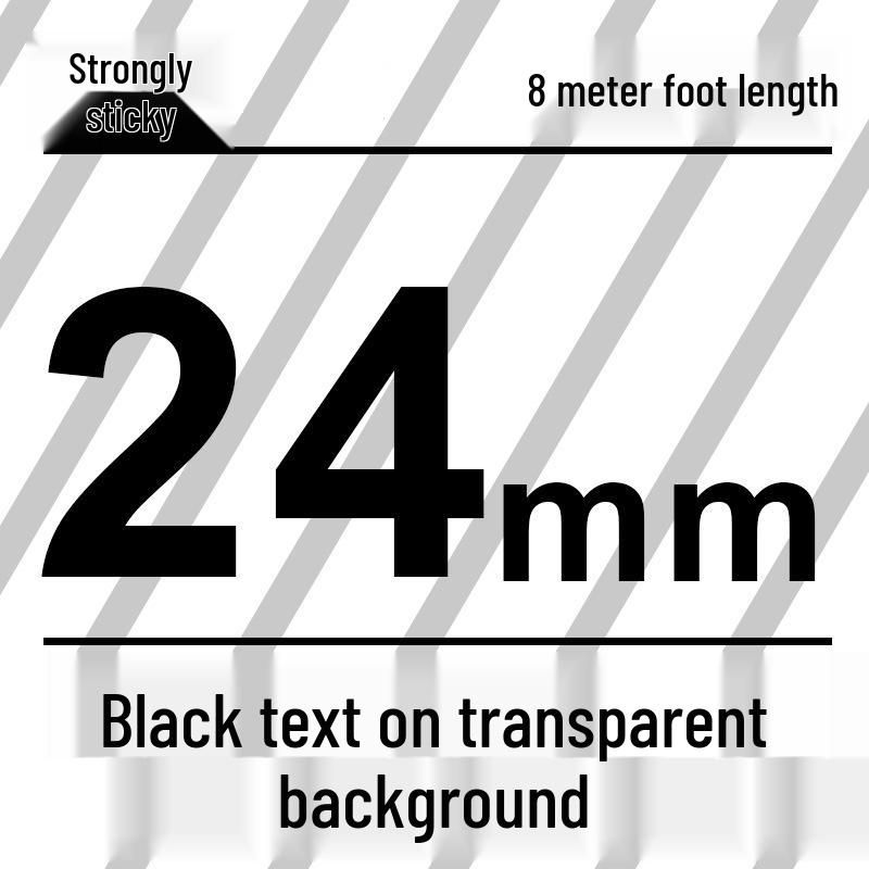 Compatível Fita para Rotulador Brother 12mm: PT-E100B/D210/D450/115B, Autoadesivo Laminado