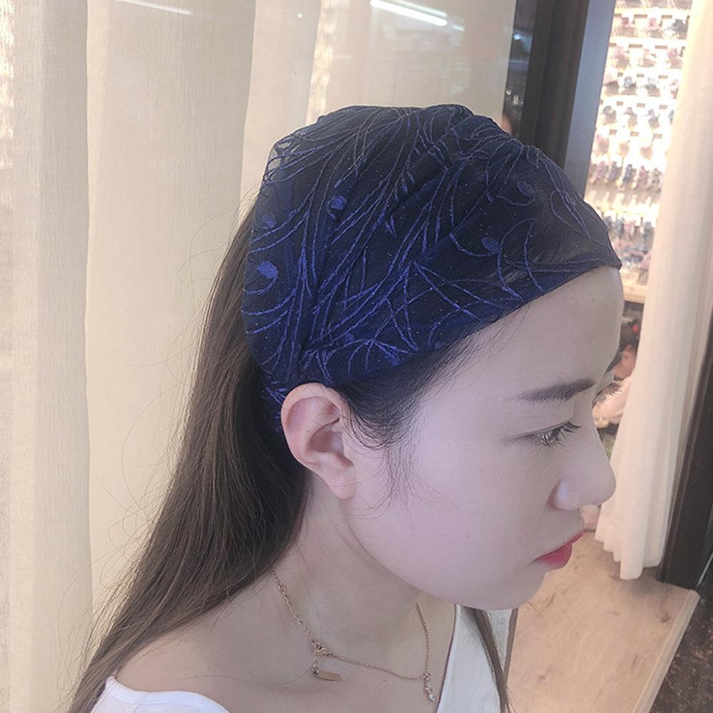 Headband Wide Lace Flower Pattern Hair Ring Non-Slip Sports Hair Accessories Hair Elastics Ties Ornaments PR Sale