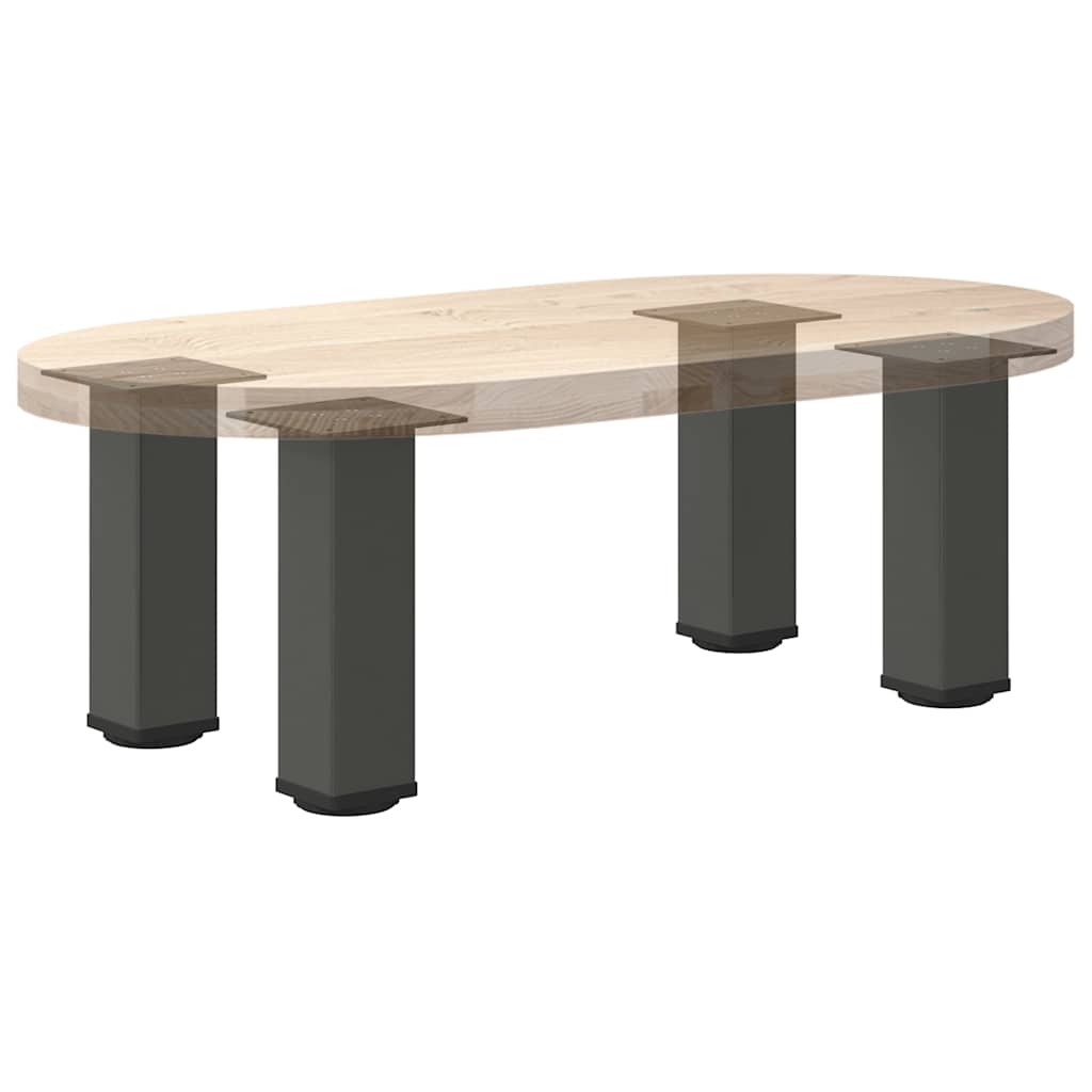 Vidaxl Nogi Do Stolika Kawowego, 4 Szt., Antracyt, 42-44 Cm, Stal