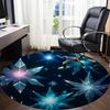 1pc Crystal Flowers Office Round Rug, Non-slip, Soft and Durable Office Rug for Interior Decoration, Perfect for Office,Decoration yy260204054
