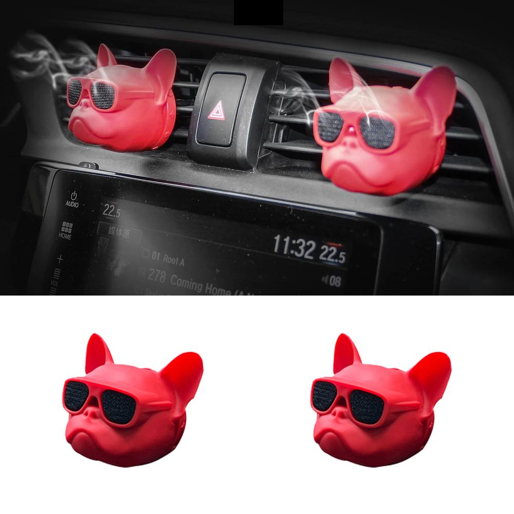 

2Pcs Creative Bulldog Perfume Fragrance Diffuser Car Vent Exhaust Clips Air Freshener Perfume Aromatherapy Clips Car