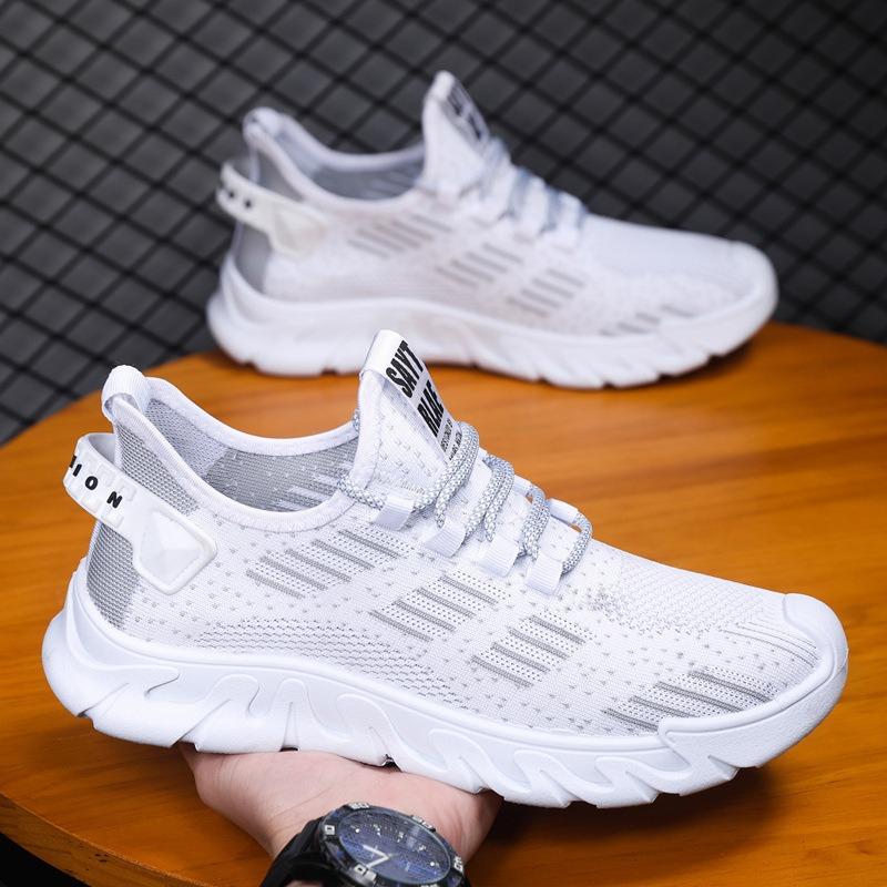 Men's shoes new sports shoes fashion trend breathable fly-woven shoes lightweight versatile casual shoes