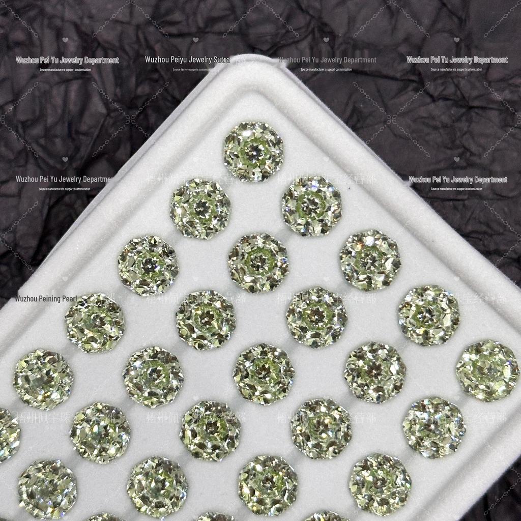 Octagonal Queen Cut Zircon Gem, 6/8mm, Super Sparkle Coated for DIY Jewelry