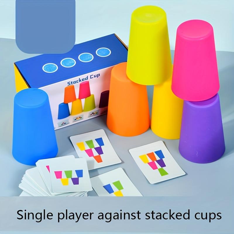 Battle Stacking Cups Table Game Color Sorting Cognitive Training Puzzle Competitive Stacking Cups Parent-child Interactive Toys
