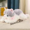 Realistic Simulation Cat Plush Toys Soft Fluffy Kitten Cuddle Pillow Voiced Cat Doll  Soothing Toy