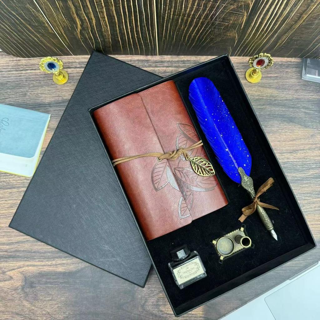 Dipping Pen Retro Gold Sprinkler Quill Pen British Water Dipping Pen Gift Box Set 100 Optional Business Gifts