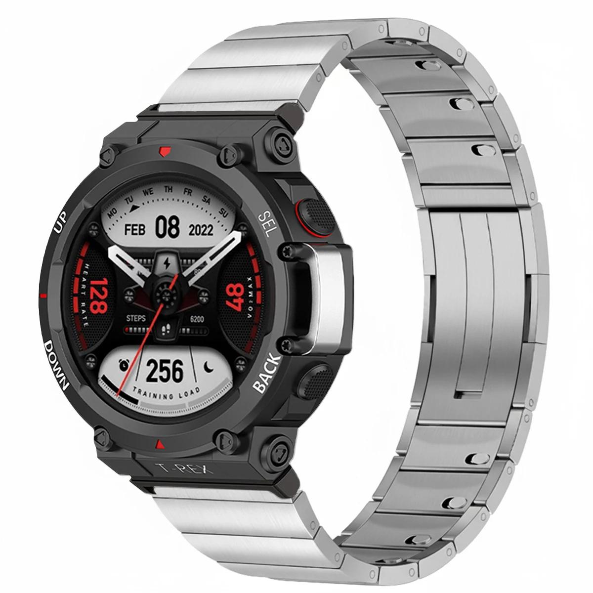 

Stainless Steel Band For Huami Amazfit T-REX 3/2 Smart Watch Sports Strap Bracelet For Xiaomi Amazfit T-Rex/T Rex Pro 2 Correa For Amazfit T-Rex 3