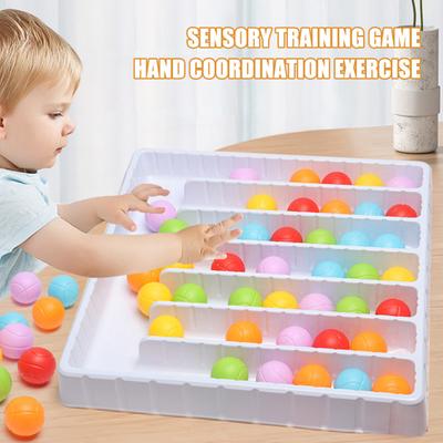 1 Set Kinder Farbball-Sortierspiel Pädagogisches buntes Ballspielzeug für Kleinkinder, Jungen und Mädchen, Farbkognitions- und Denktraining, Mini-Kunststoffball-Kit