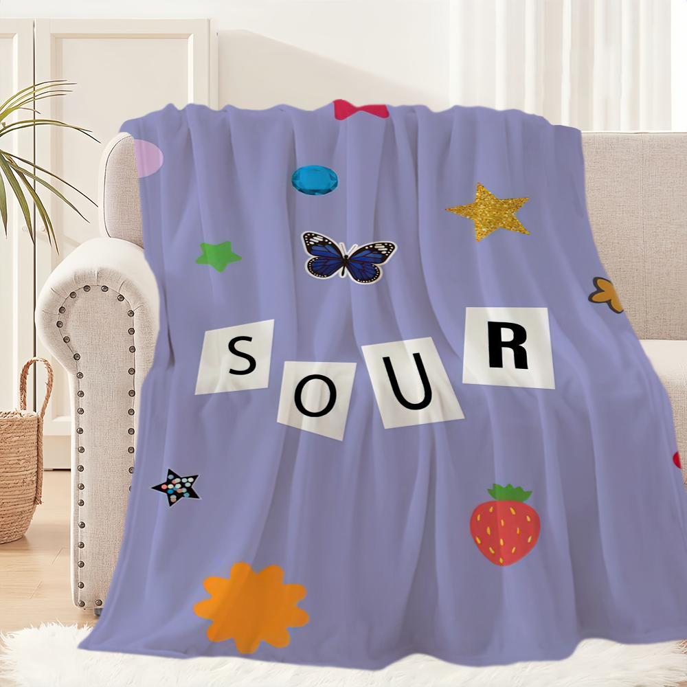 

Плед Singer Guts Sour Плюшевый для сна Диван O-Olivia R-Rodrigo коврик для Гостиной Офиса Спальни Дня рождения Дома Путешествий Детские подарки 30x40in