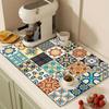 American Style Kitchen Drain Pad Absorbent Tableware Mat Table Home Decor Dish Drying Rugs  Holiday