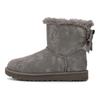 Botas de Neve Curtas Casuais Confortáveis Bailey Bow Glimmer Camurça Botas Femininas Carvão 1125795-CHRC