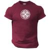 Vikings Shield T Shirt Gym Clothing Bodybuilding Workout Thor Odin Gymwear Top