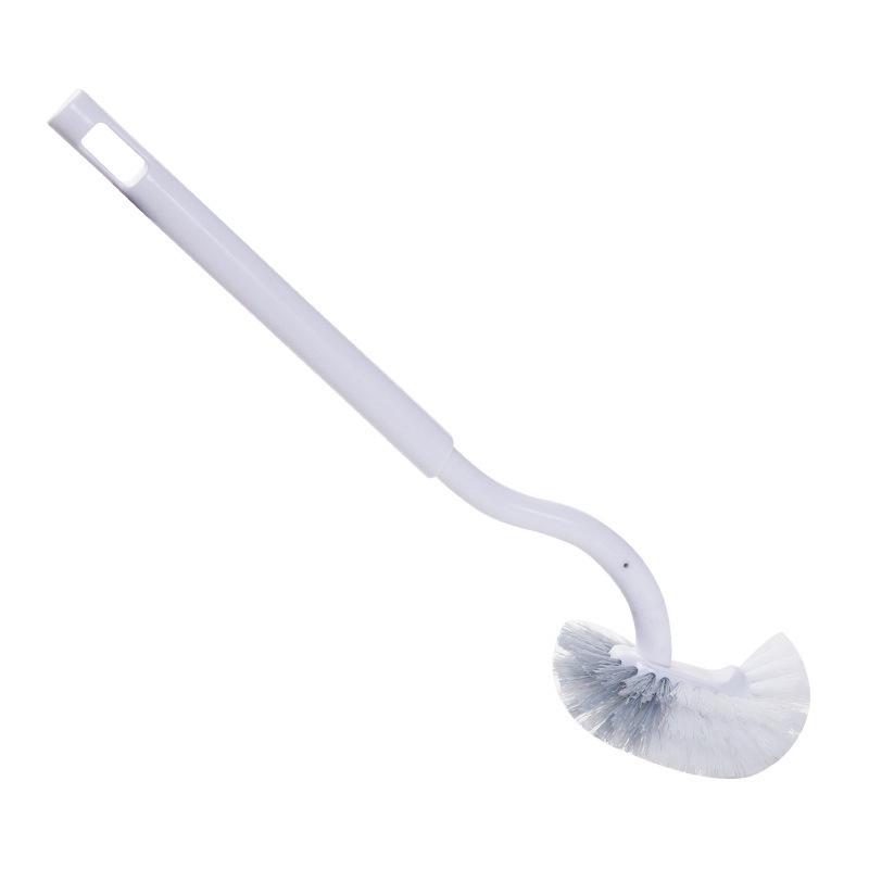 S-Shaped Wall-Mounted Toilet Brush with Curved Long Handle for Complete Cleaning