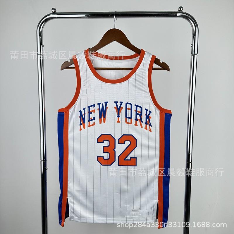 New York Knicks Basketball Jersey Men Women Cotton Blend Team Sport Shirt Practice Game Fan Wear