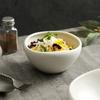 White Porcelain Chinese Dish Serving Plate Rice Bowl Dessert Salad Bowl Exquisite Hotel Tableware White Ceramic Pasta Bowls