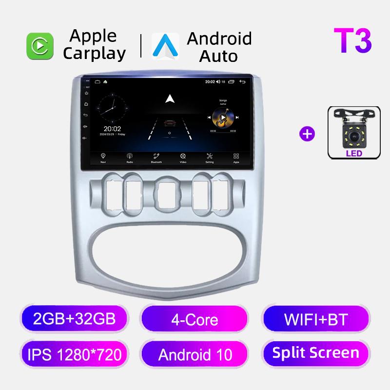 2din Android Car Radio Multimedia Player For Renault Logan Sandero 1.6 2008 -2012 DSP GPS Navigation Carplay Stereo Audio No DVD